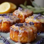 Mini Lemon Cakes With Lavender Glaze