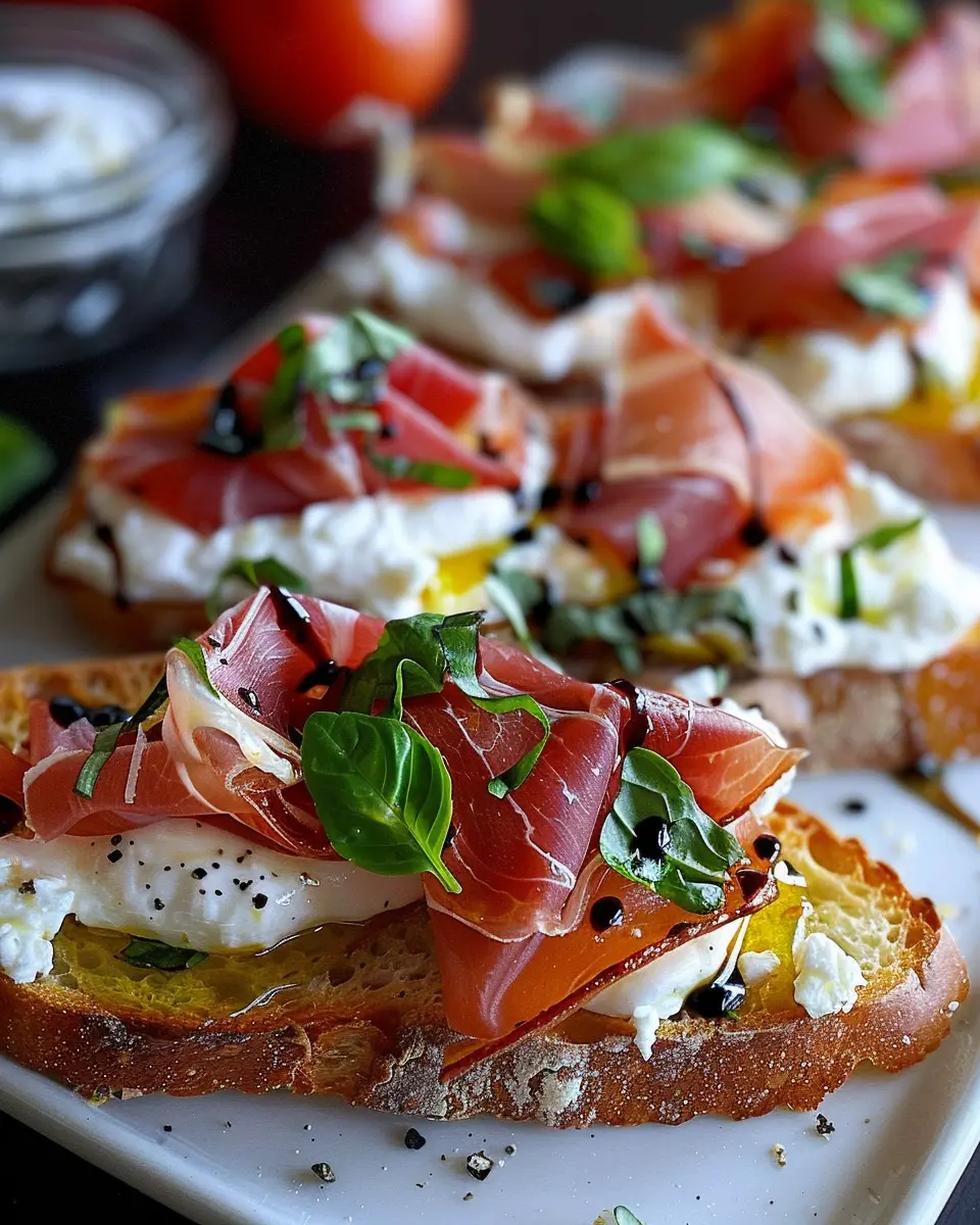 Burrata and Prosciutto Crostini: A Delightful Easy Appetizer